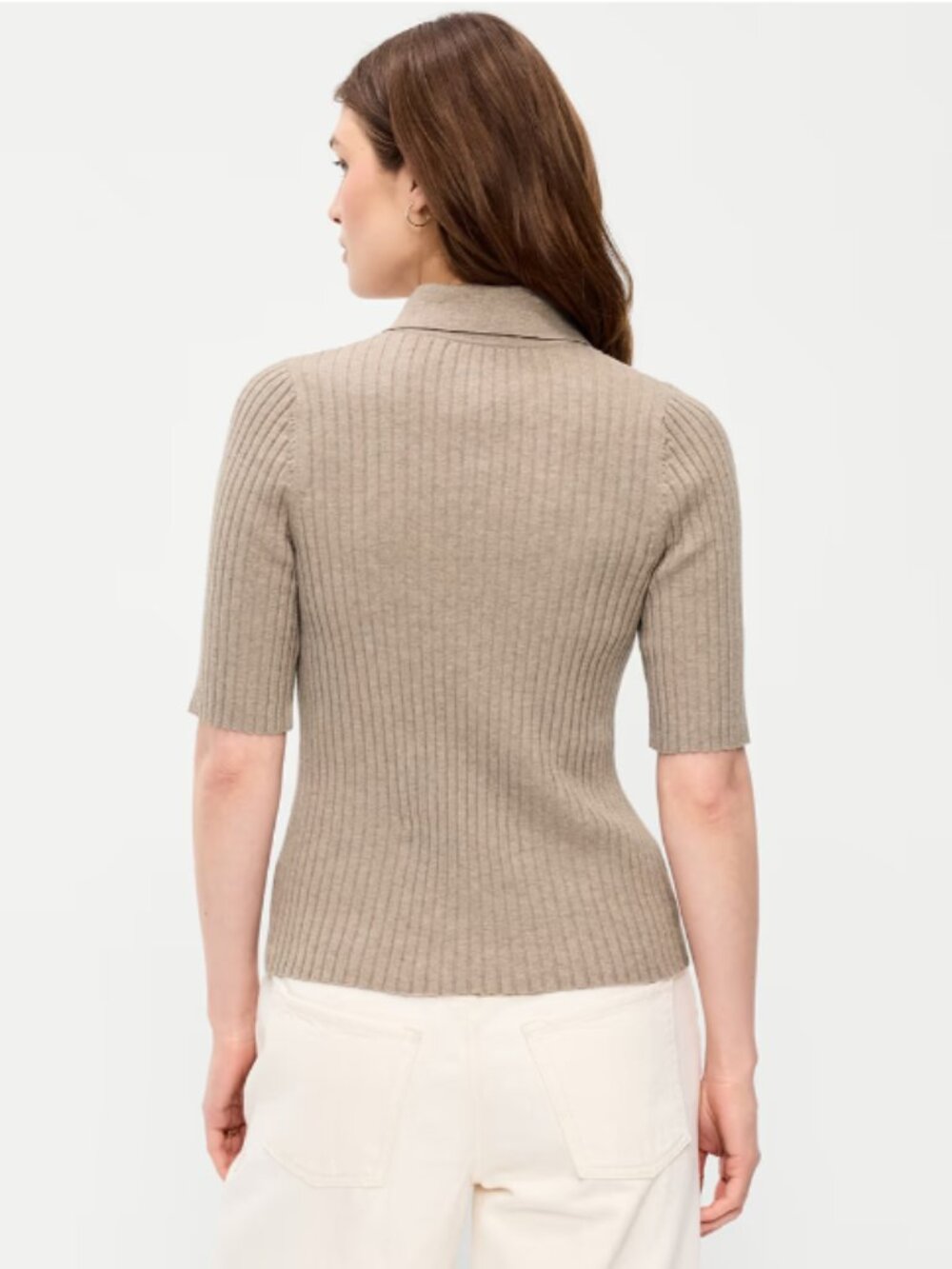 Short-Sleeve Ribbed Polo - Picture 2 of 3
